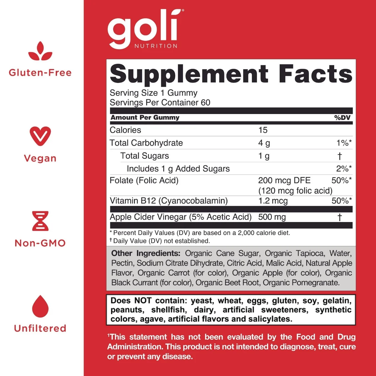 Goli Supplement Facts